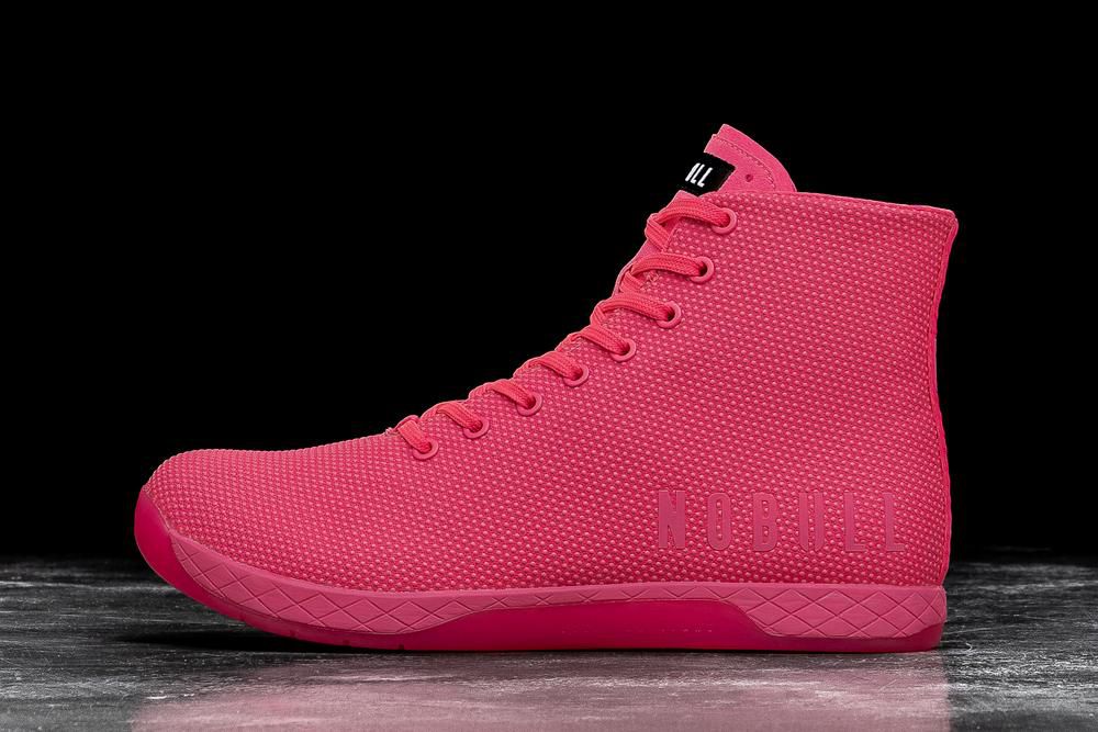 NOBULL High-Top Superfabric Uzun Spor Ayakkabı Erkek - Pembe - Turkiye (CSE-961487)